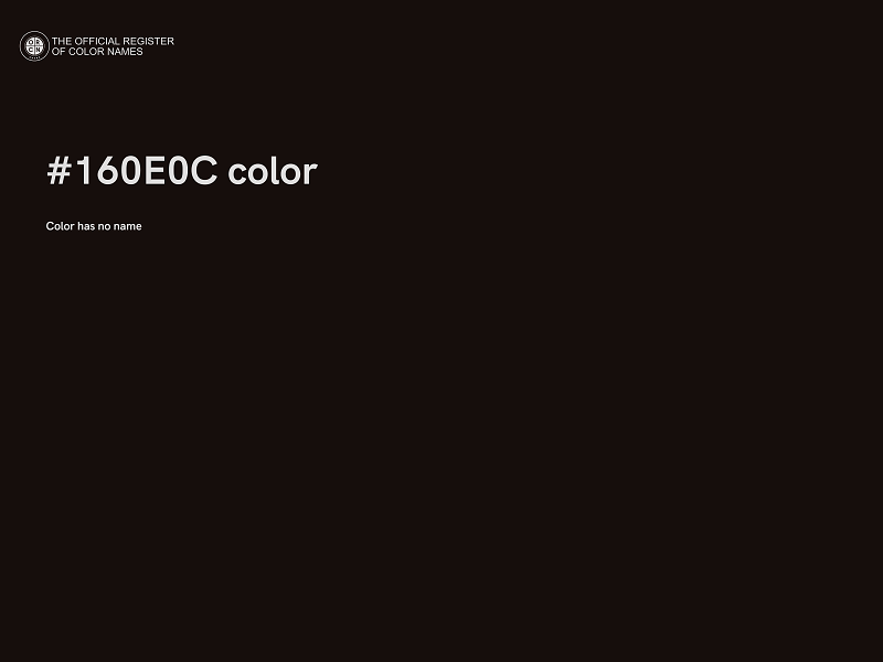 #160E0C color image