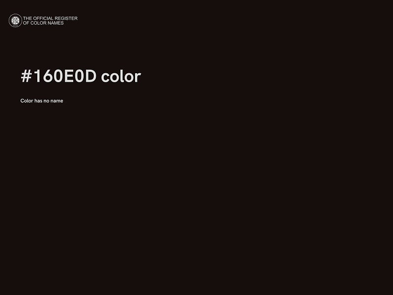 #160E0D color image