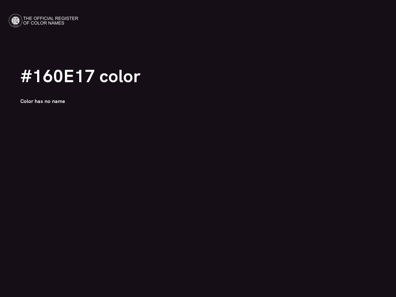 #160E17 color image