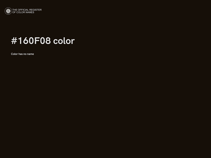 #160F08 color image