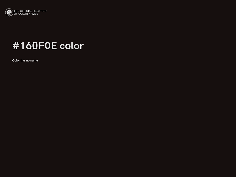 #160F0E color image