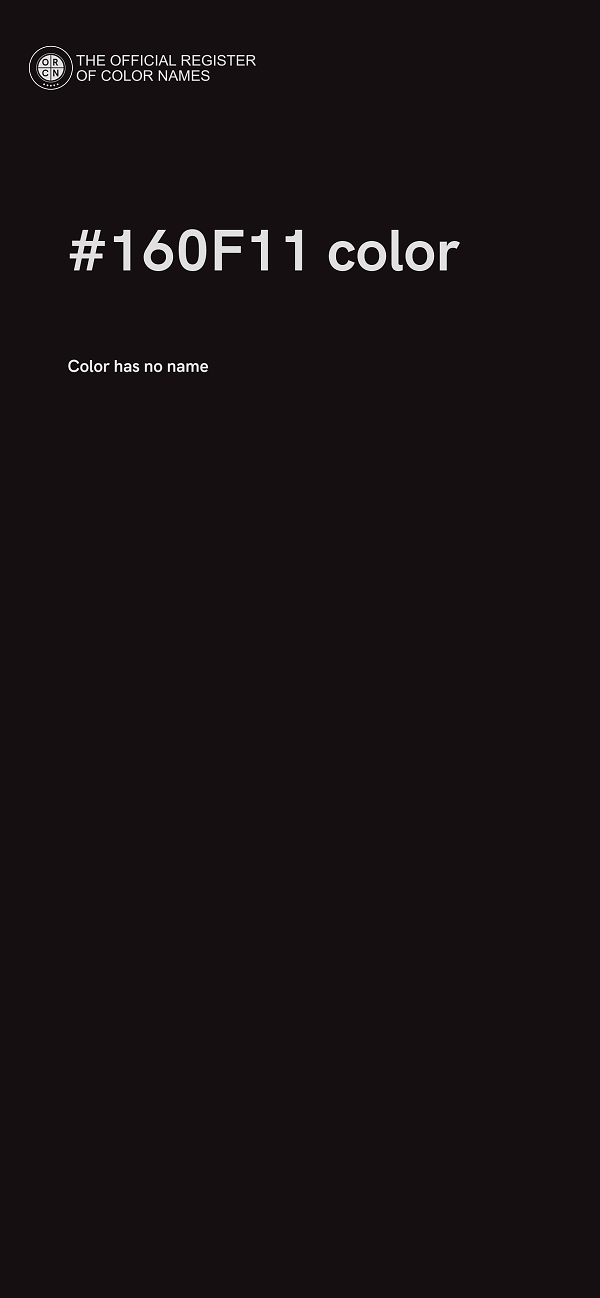 #160F11 color image