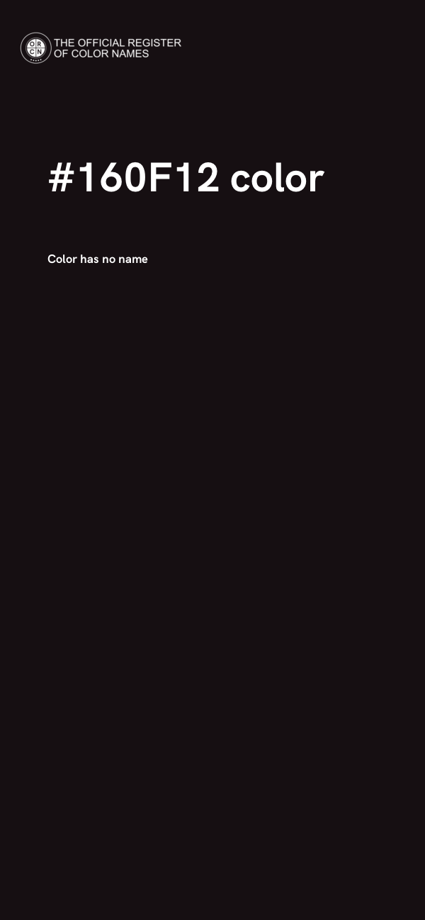 #160F12 color image
