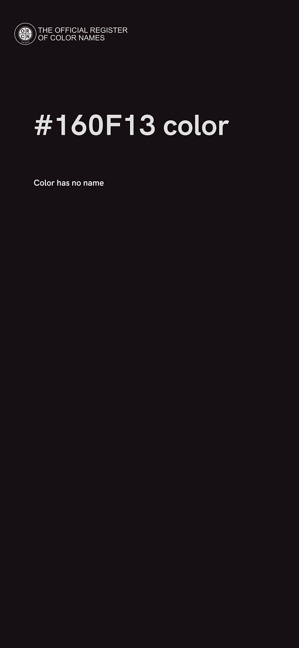 #160F13 color image