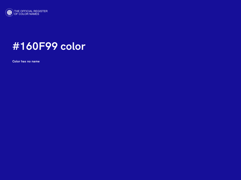 #160F99 color image