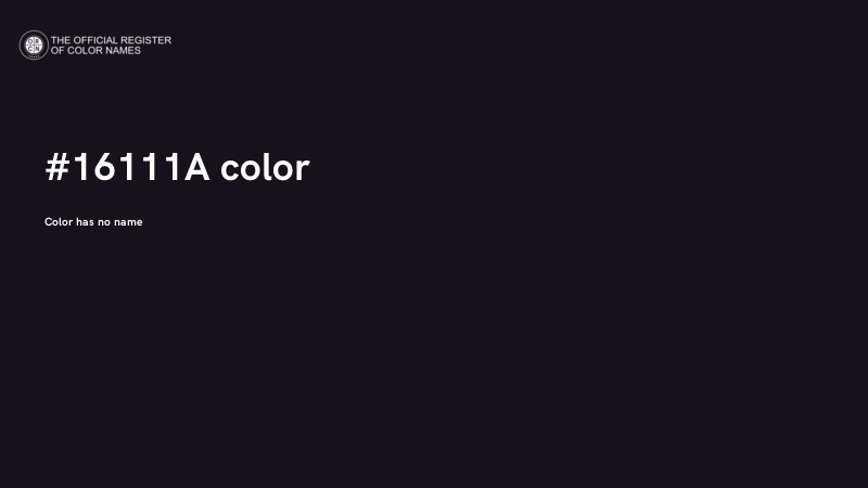 #16111A color image