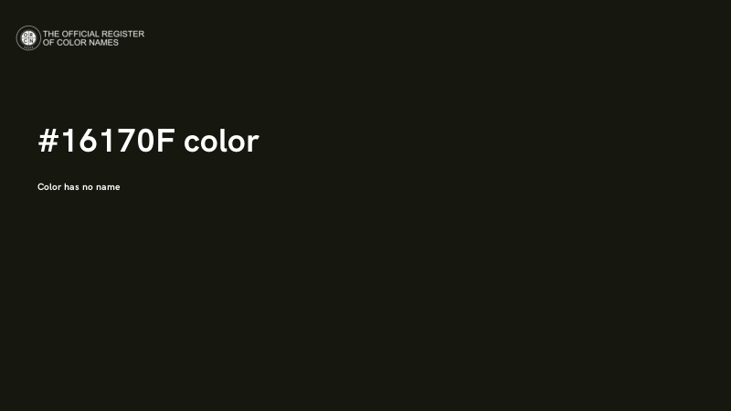 #16170F color image