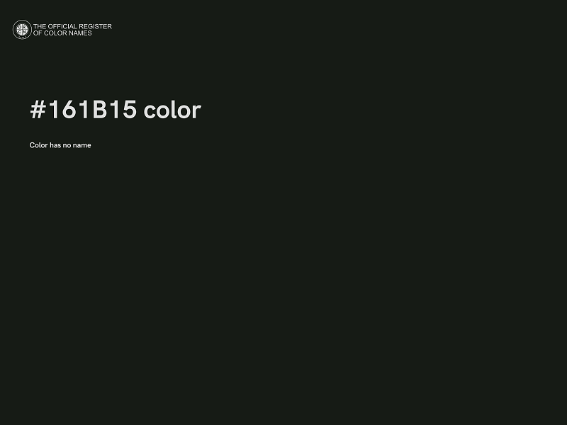#161B15 color image