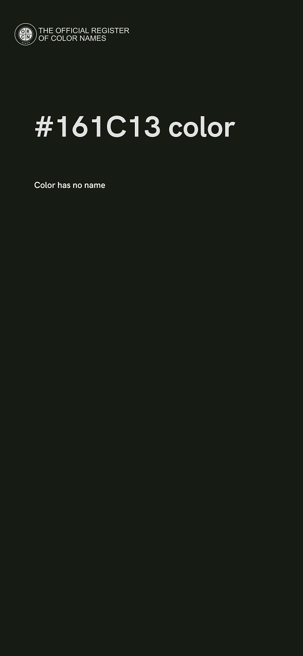 #161C13 color image