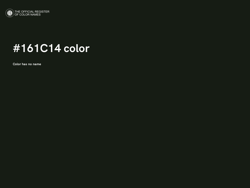 #161C14 color image