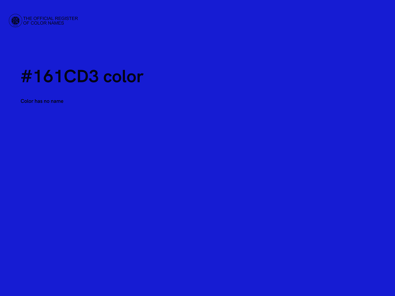 #161CD3 color image