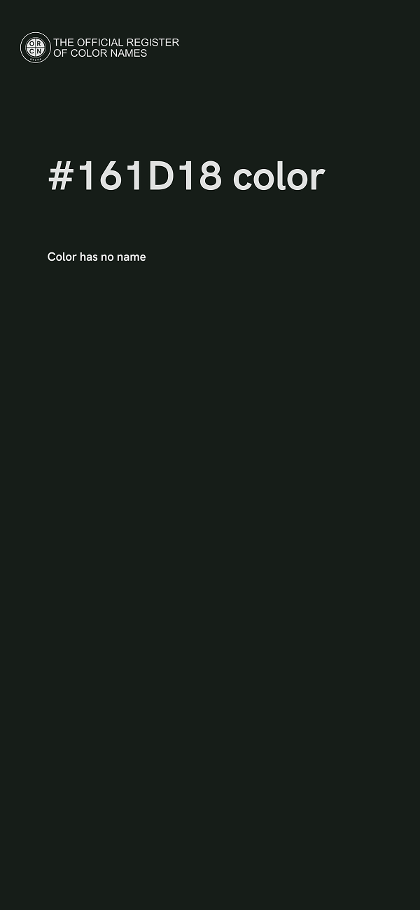 #161D18 color image