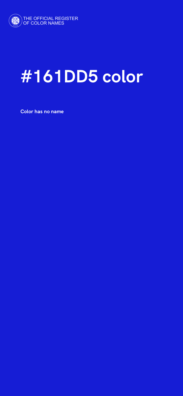 #161DD5 color image