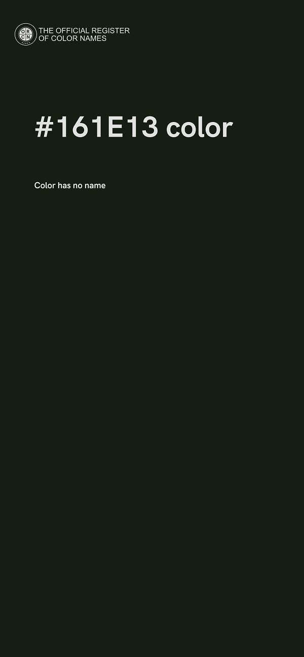 #161E13 color image