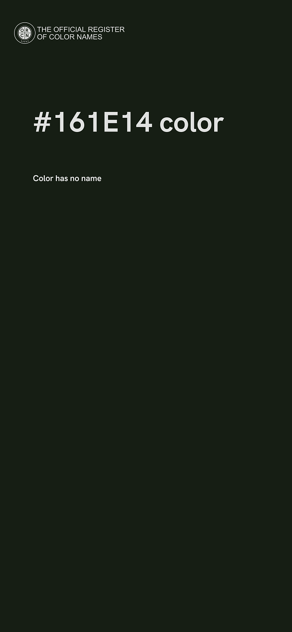 #161E14 color image
