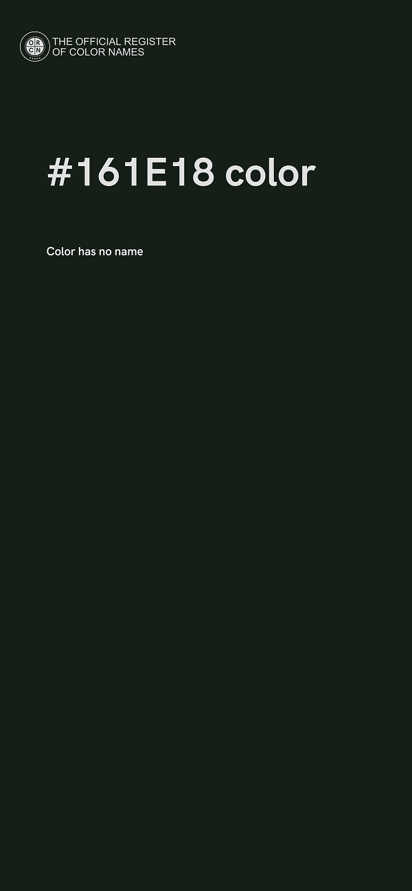 #161E18 color image