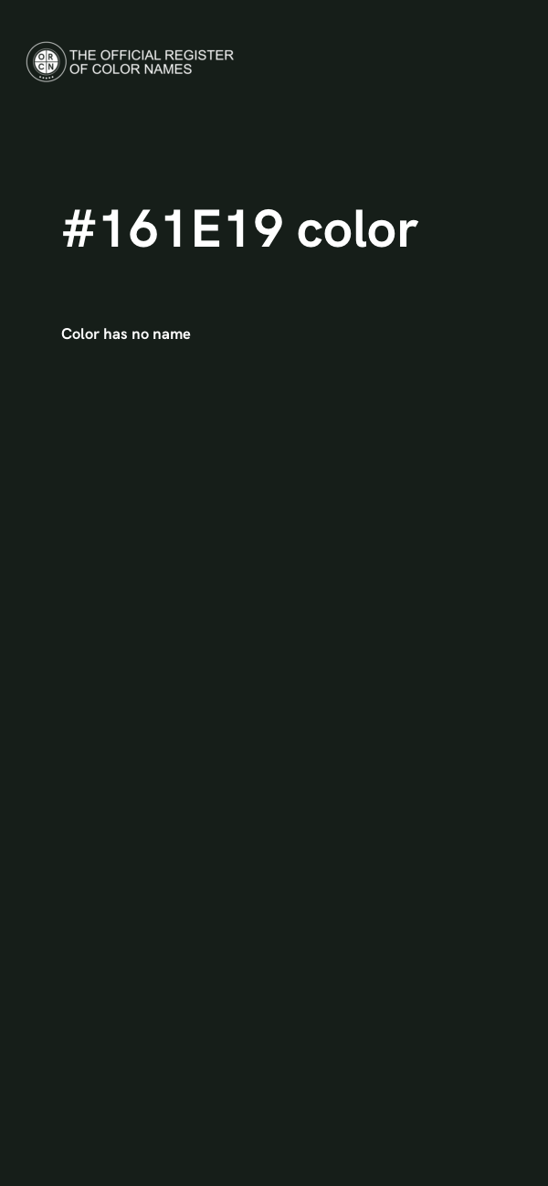 #161E19 color image