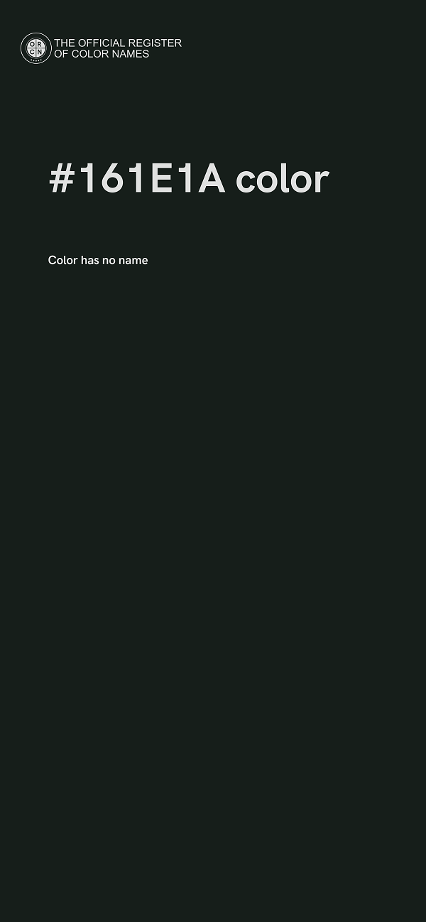 #161E1A color image