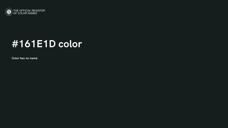 #161E1D color image