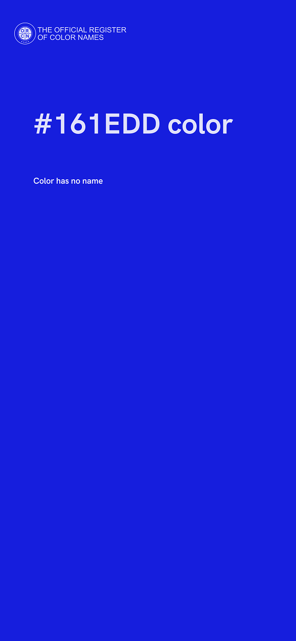 #161EDD color image