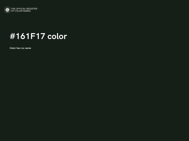 #161F17 color image