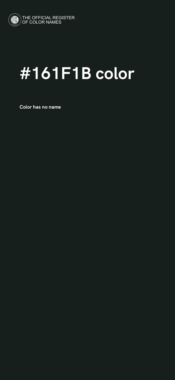 #161F1B color image