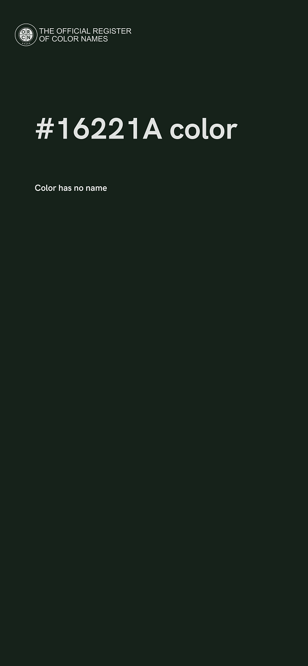 #16221A color image