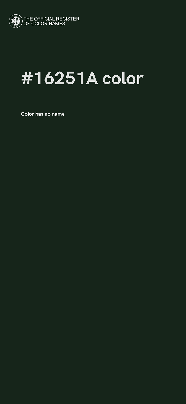 #16251A color image