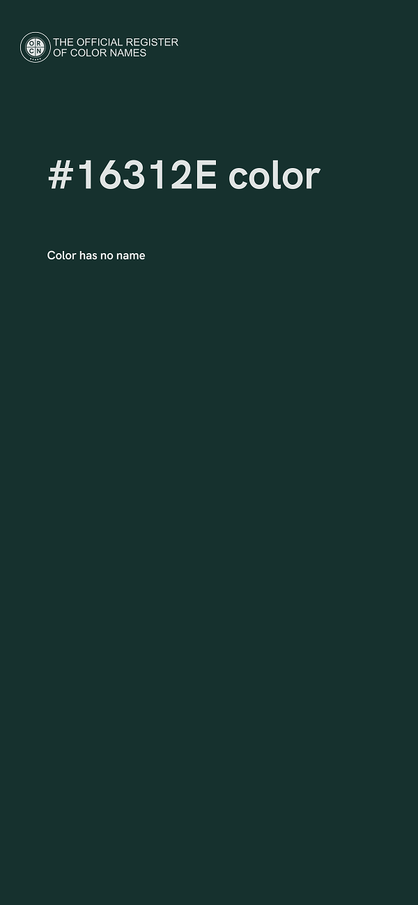 #16312E color image