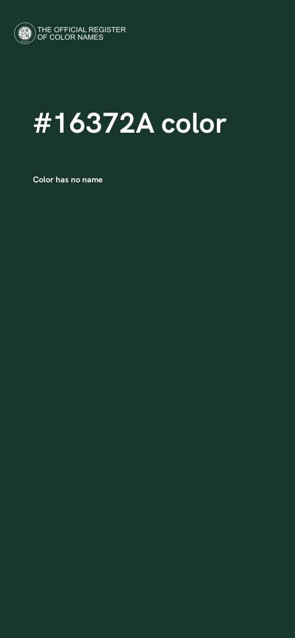 #16372A color image