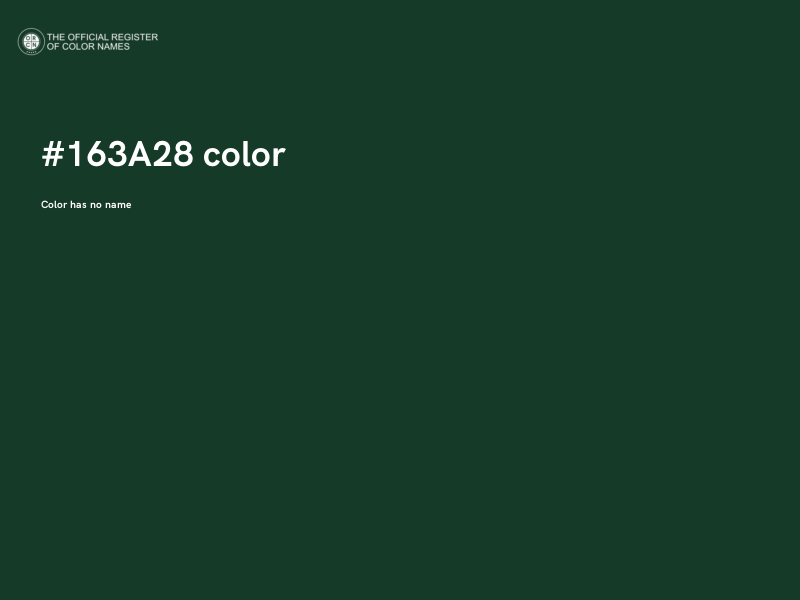 #163A28 color image