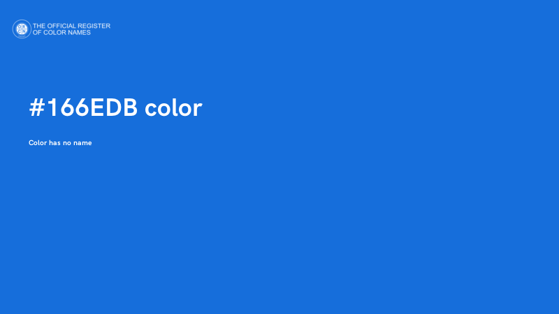 #166EDB color image