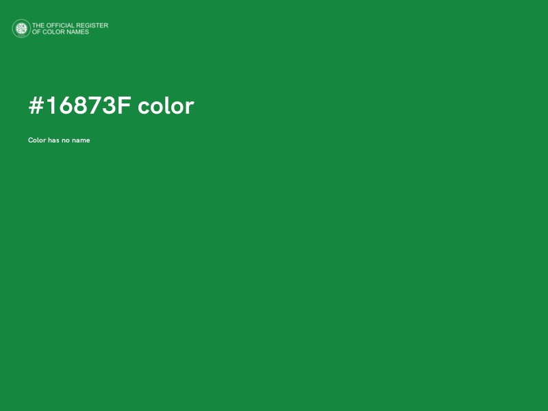 #16873F color image