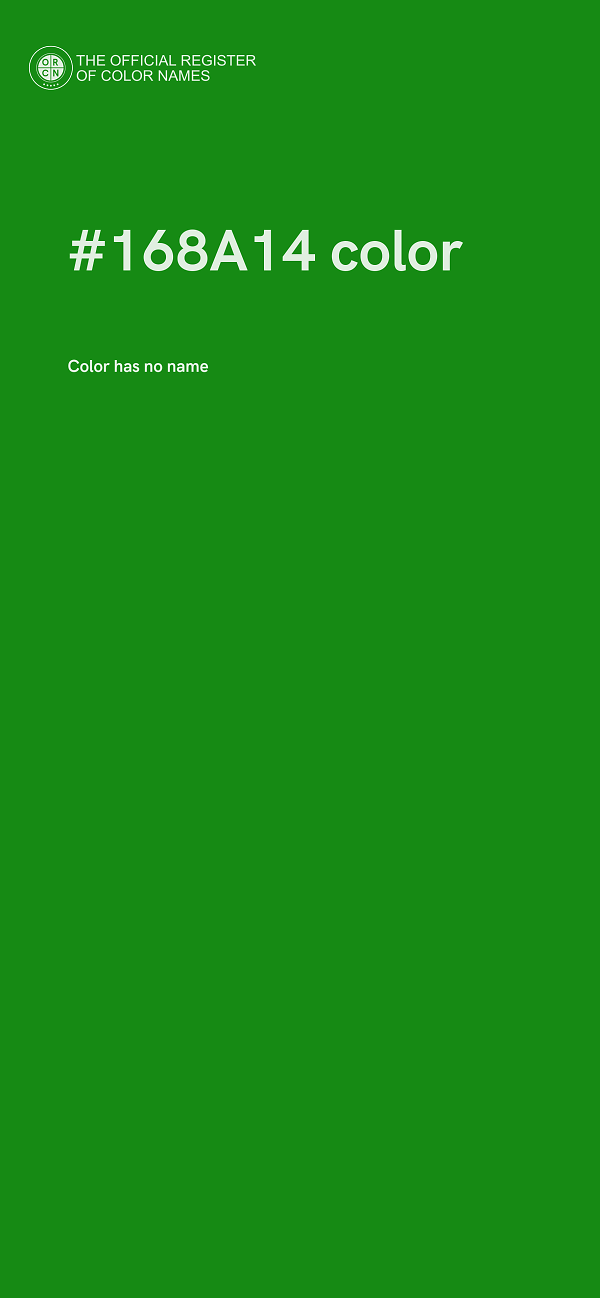 #168A14 color image