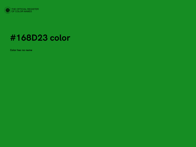 #168D23 color image