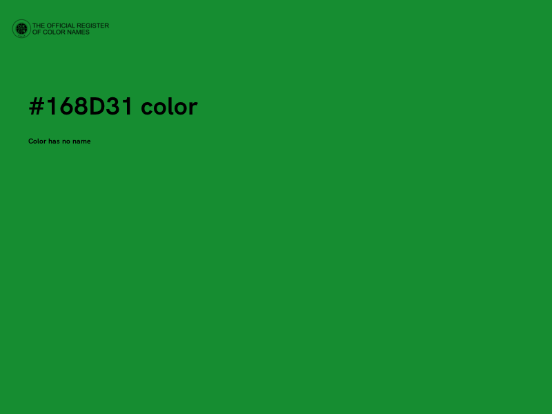 #168D31 color image