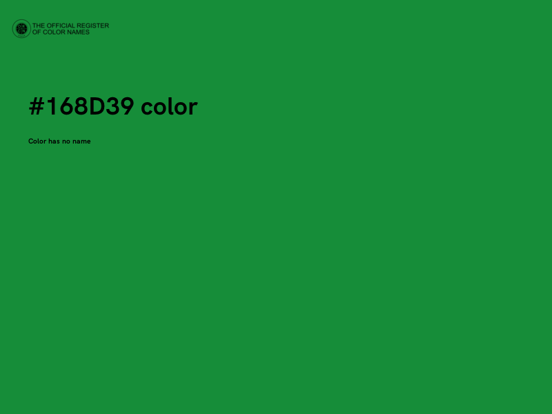 #168D39 color image