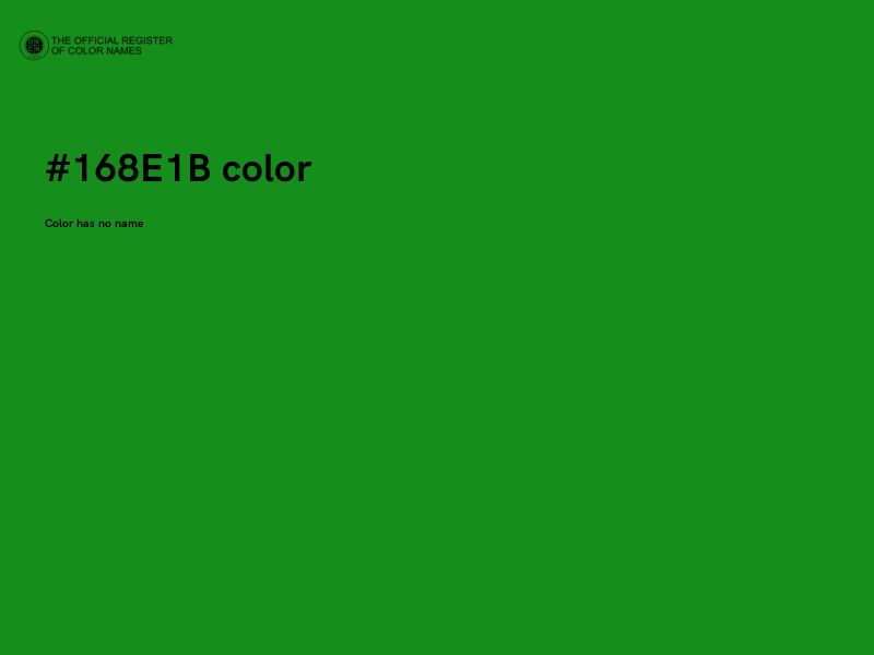 #168E1B color image