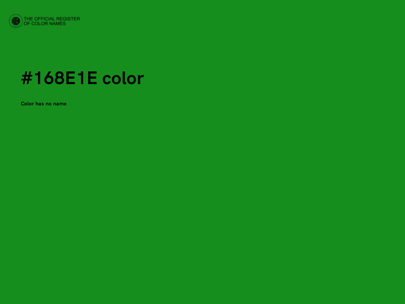 #168E1E color image