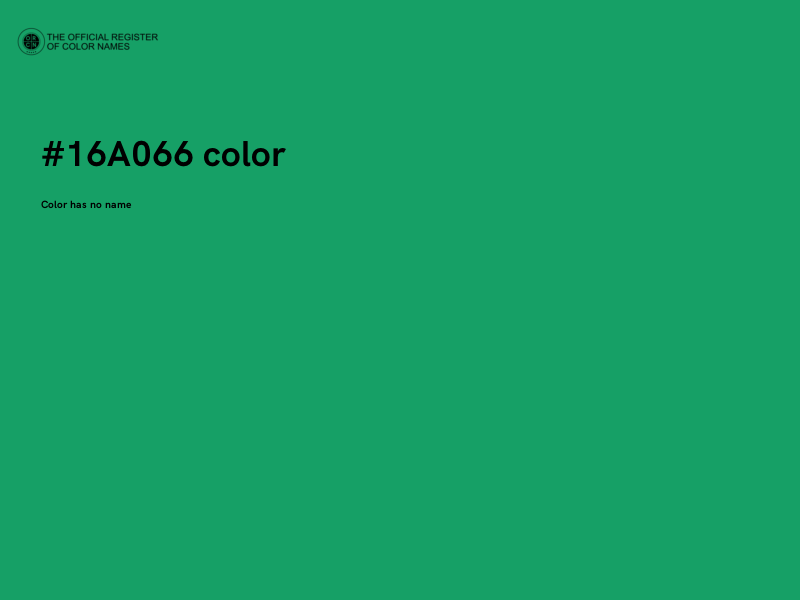 #16A066 color image