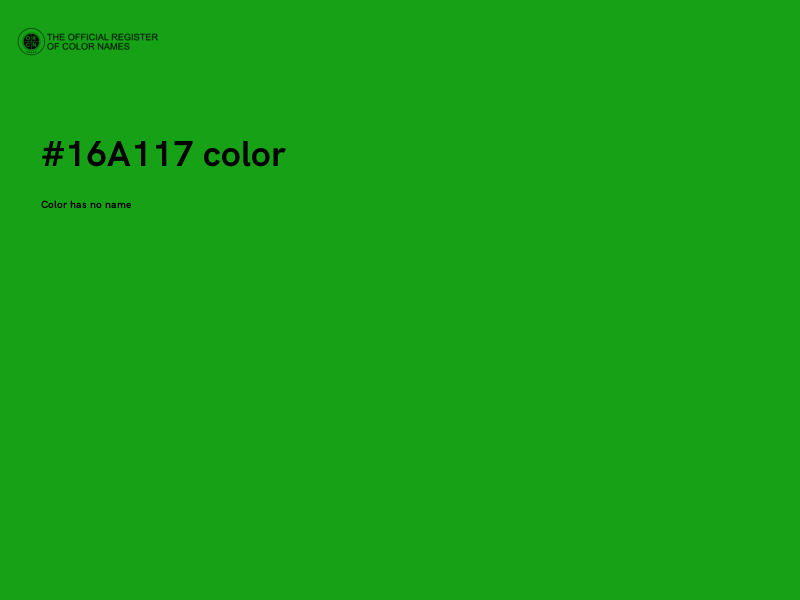 #16A117 color image