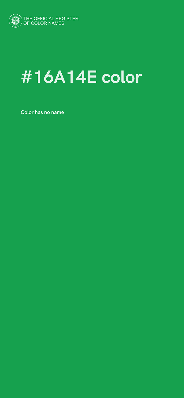 #16A14E color image