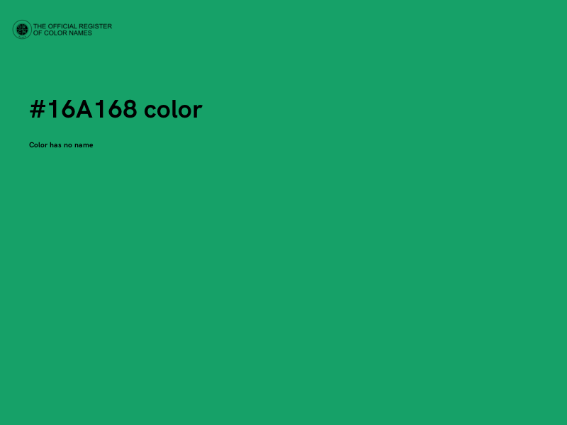 #16A168 color image
