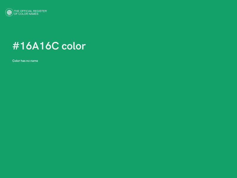 #16A16C color image