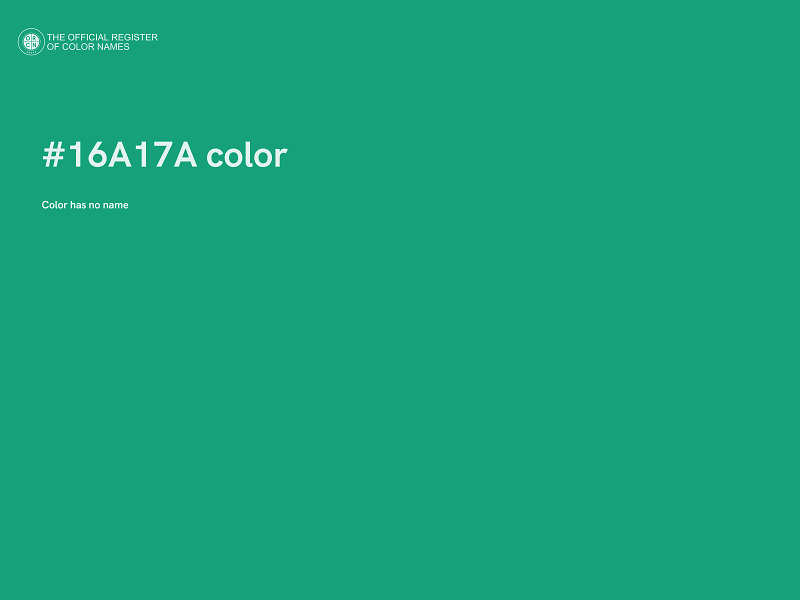 #16A17A color image