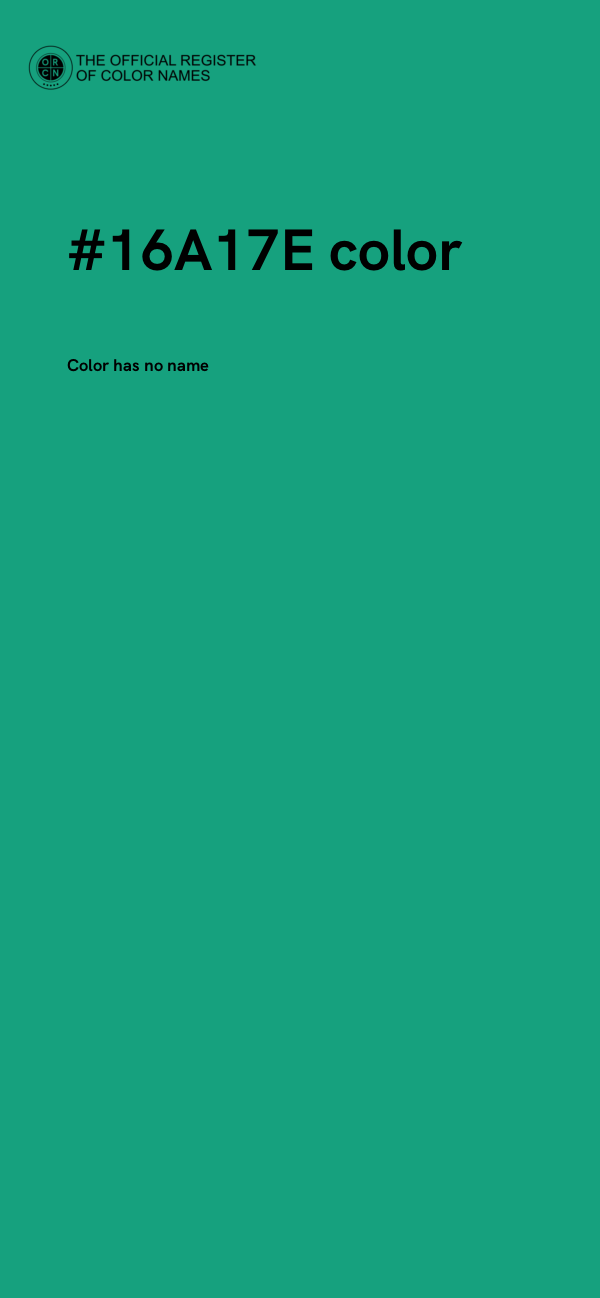 #16A17E color image