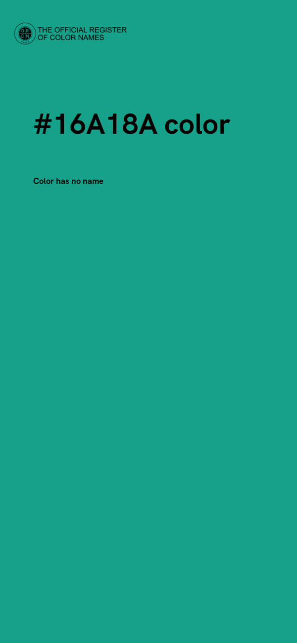#16A18A color image