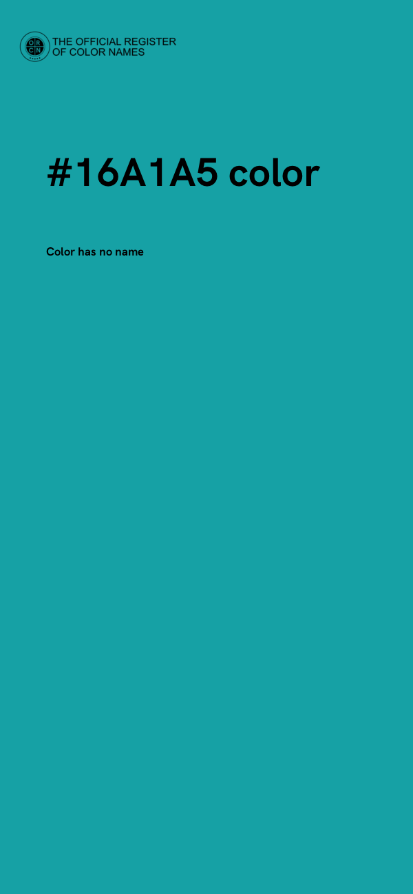 #16A1A5 color image