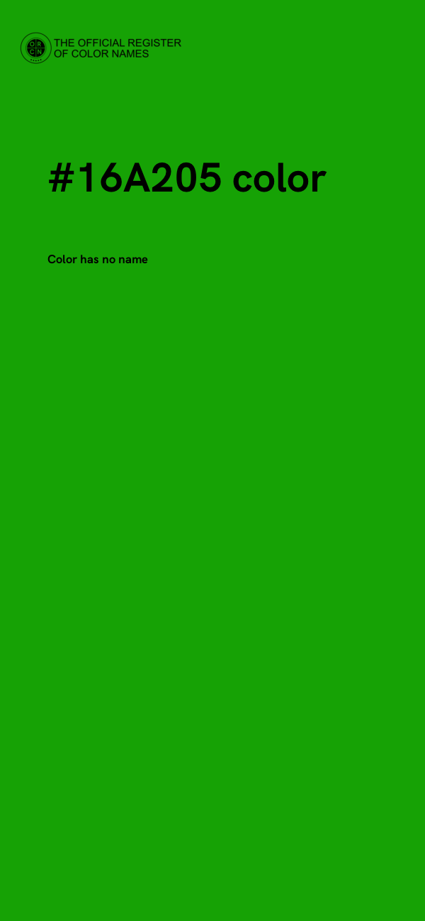 #16A205 color image