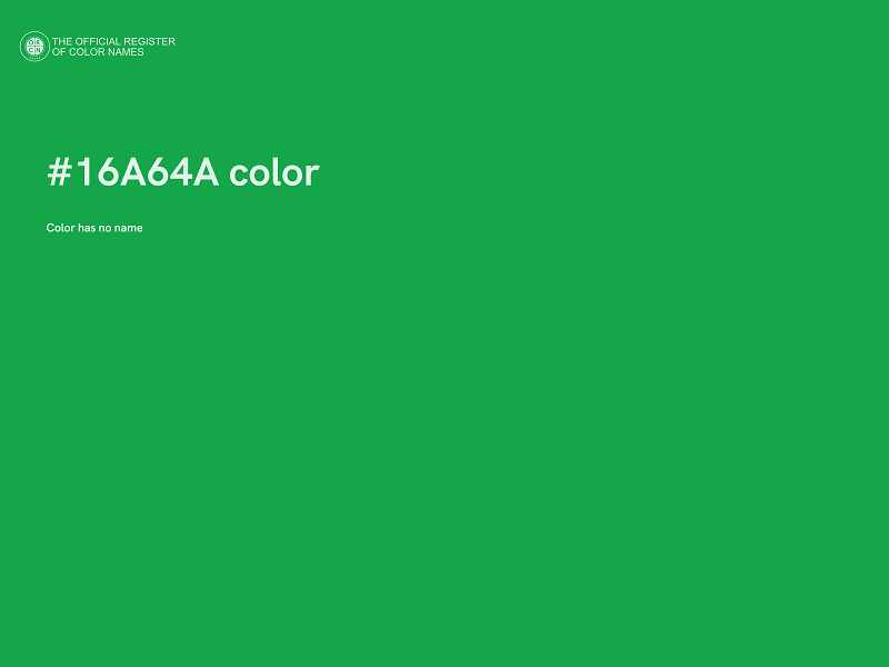 #16A64A color image